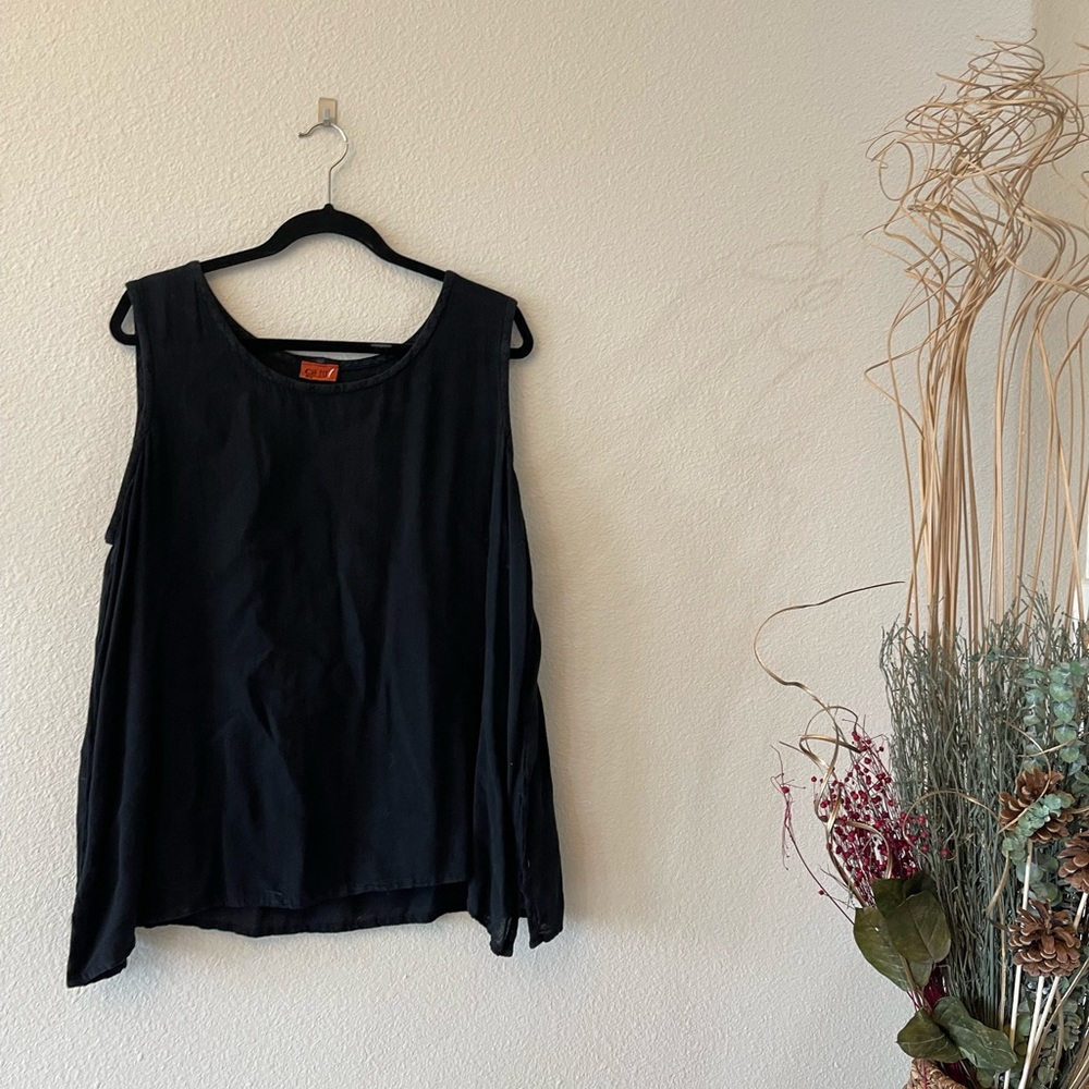 Oh My Gauze! tank top in black